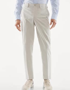 Slim-fit technical suit pants