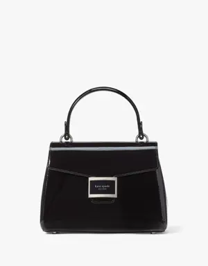 Katy Patent Leather Small Top-handle Bag