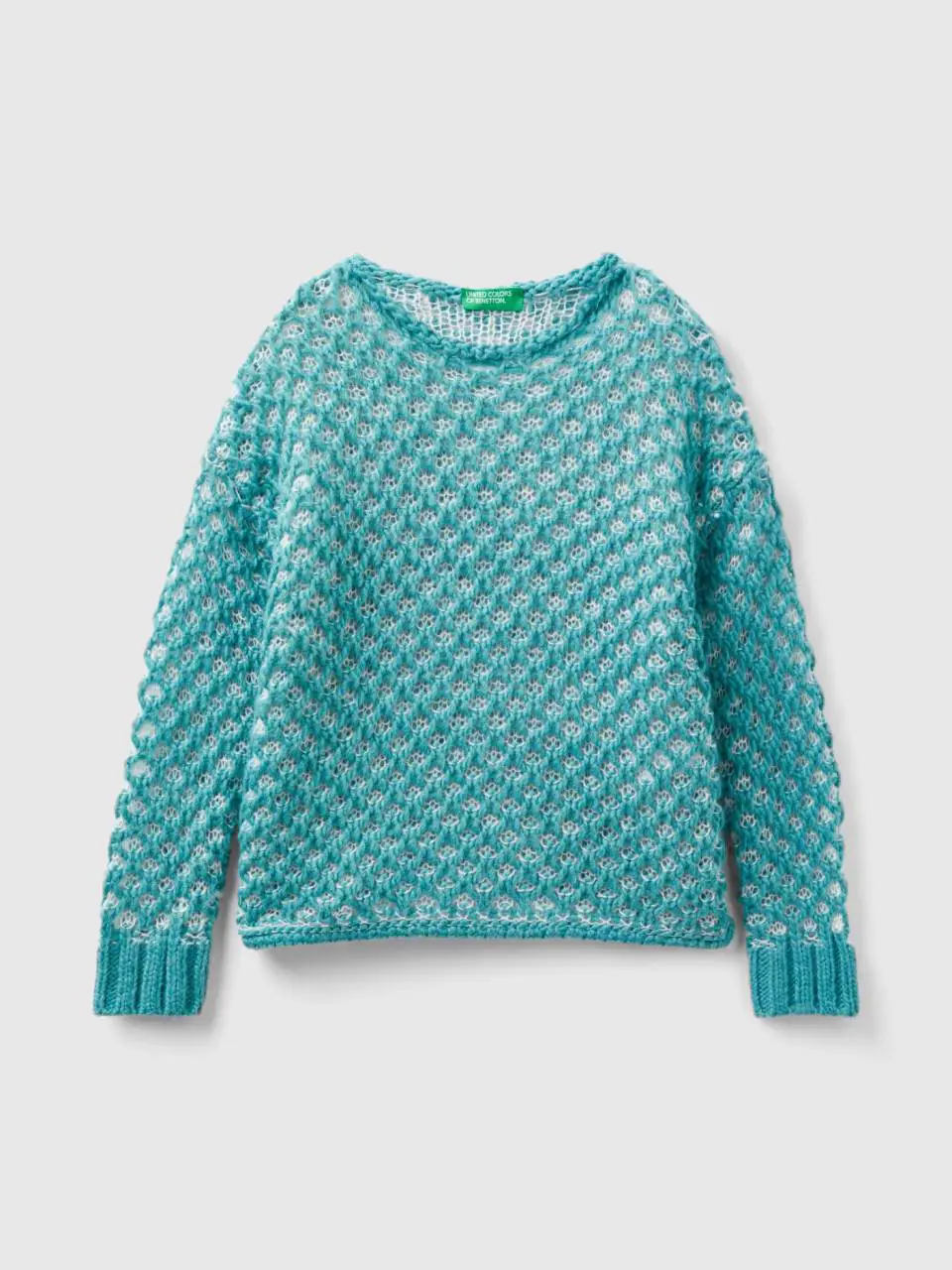 Benetton sweater with jacquard mesh. 1