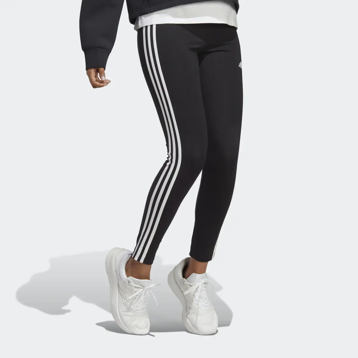 Adidas Essentials 3-Stripes High-Waisted Single Jersey Leggings. 3