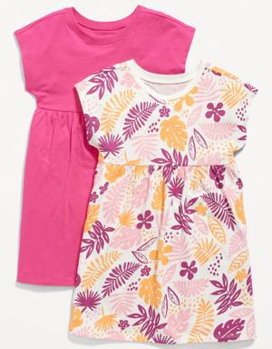 Old Navy Fit & Flare Printed Jersey Dress 2-Pack for Toddler Girls multi