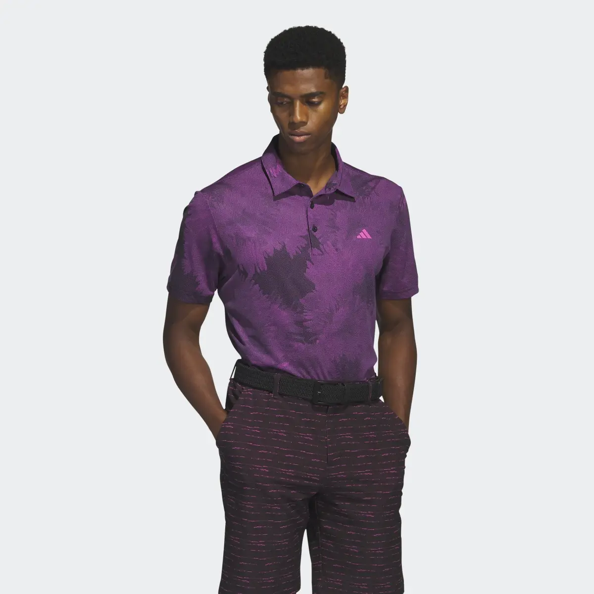 Adidas Flower Mesh Golf Polo Shirt. 2