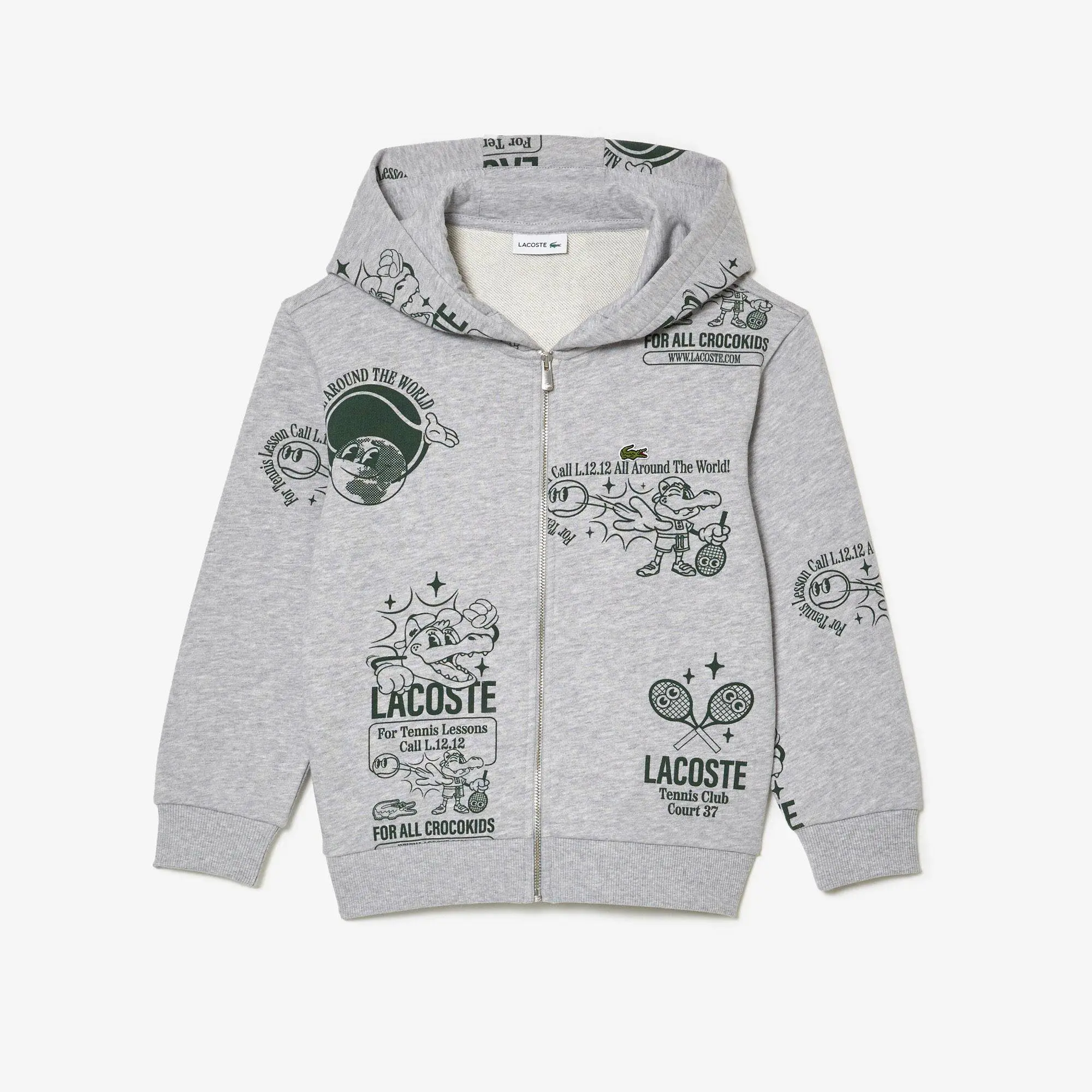 Lacoste Graphic Print Jogger Hoodie. 1