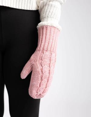 Pink - Cozy Lined Mittens