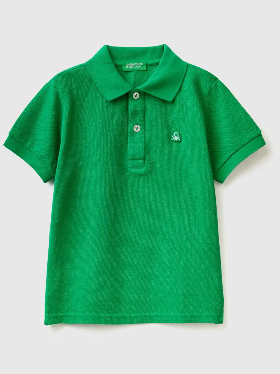 Benetton short sleeve polo in organic cotton. 1