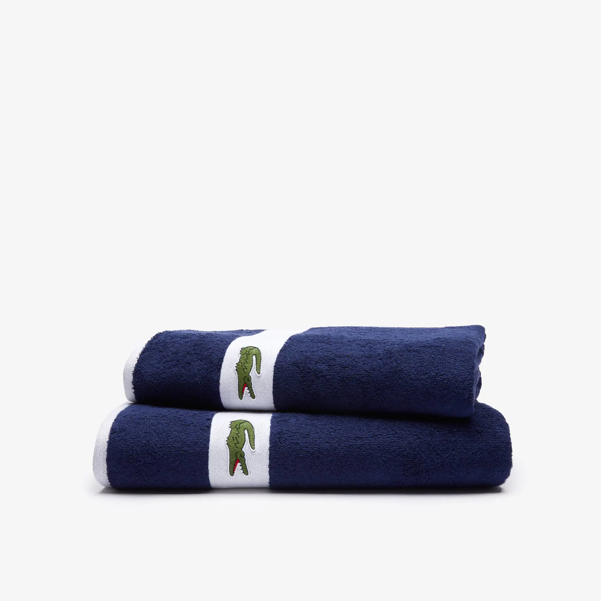 Lacoste Contrast Band Cotton L Casual Towel. 2