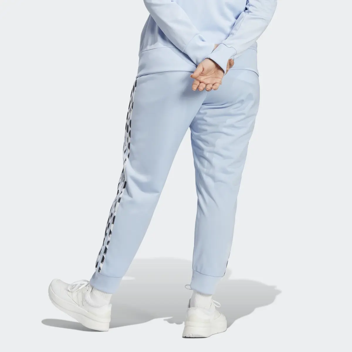 Adidas Essentials Warm-Up Slim Tapered 3-Stripes Track Pants (Plus Size). 2