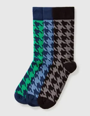 long houndstooth socks