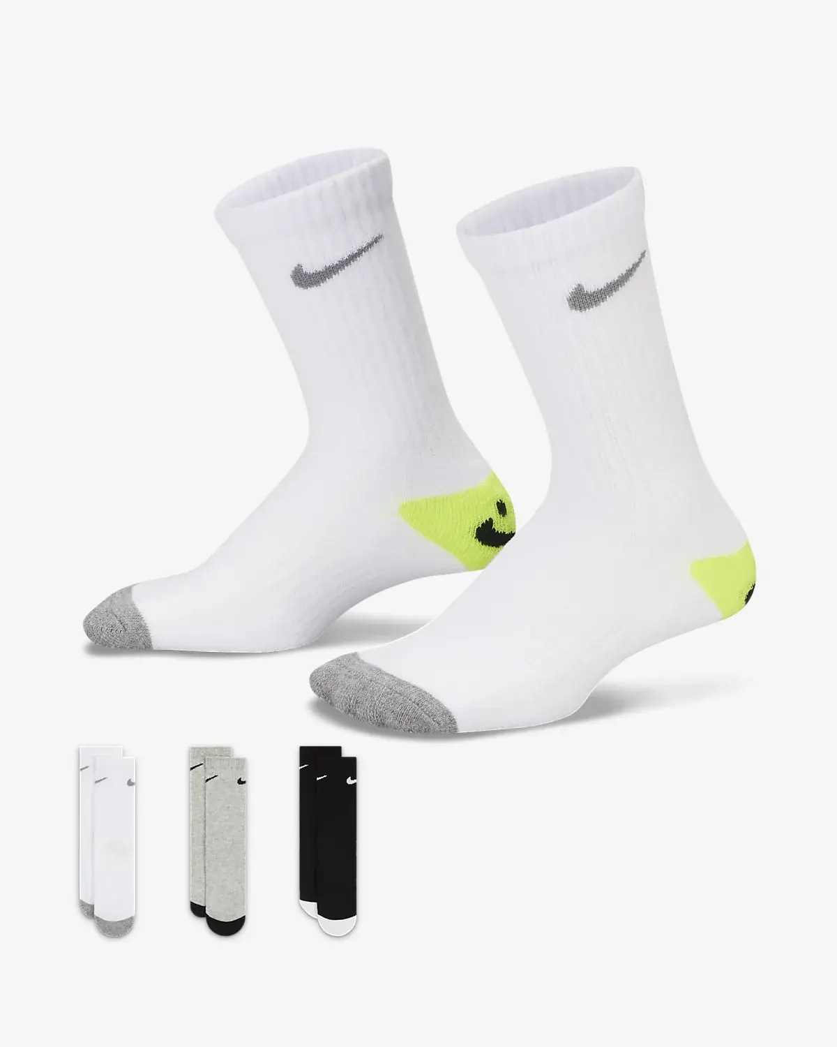 Nike Smiley Crew Socks (6 pares). 1