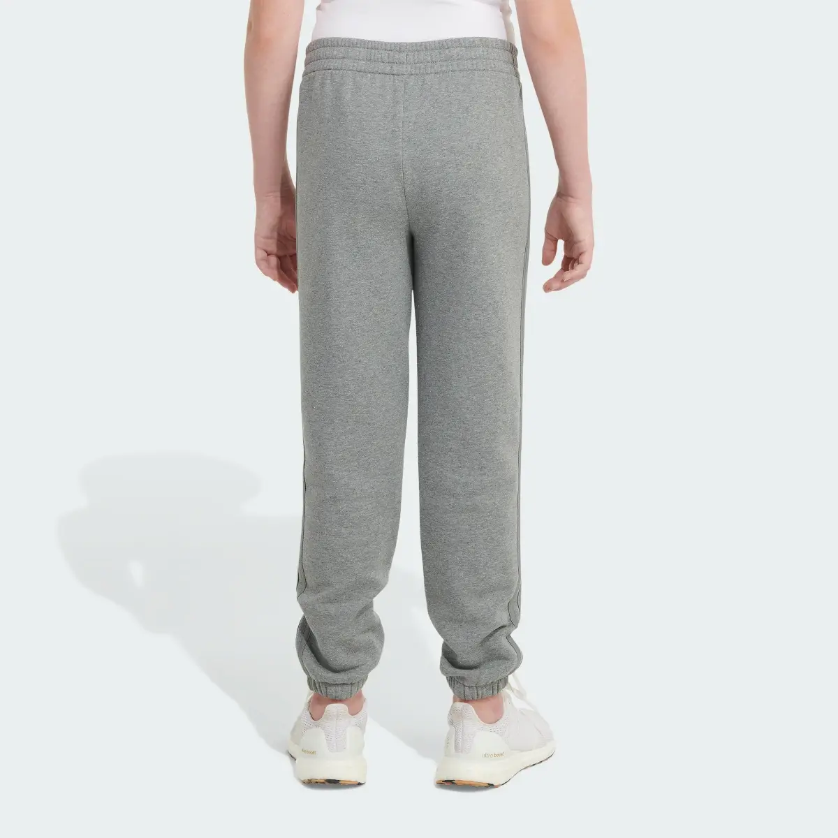 Adidas Elastic Waistband 3-Stripes Cotton Fleece Jogger. 2