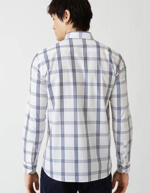 Men’s Regular Fit Long Sleeve Sport Shirt NAVY BLUE