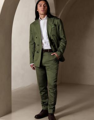 Onda Cotton-Linen Suit Pant green