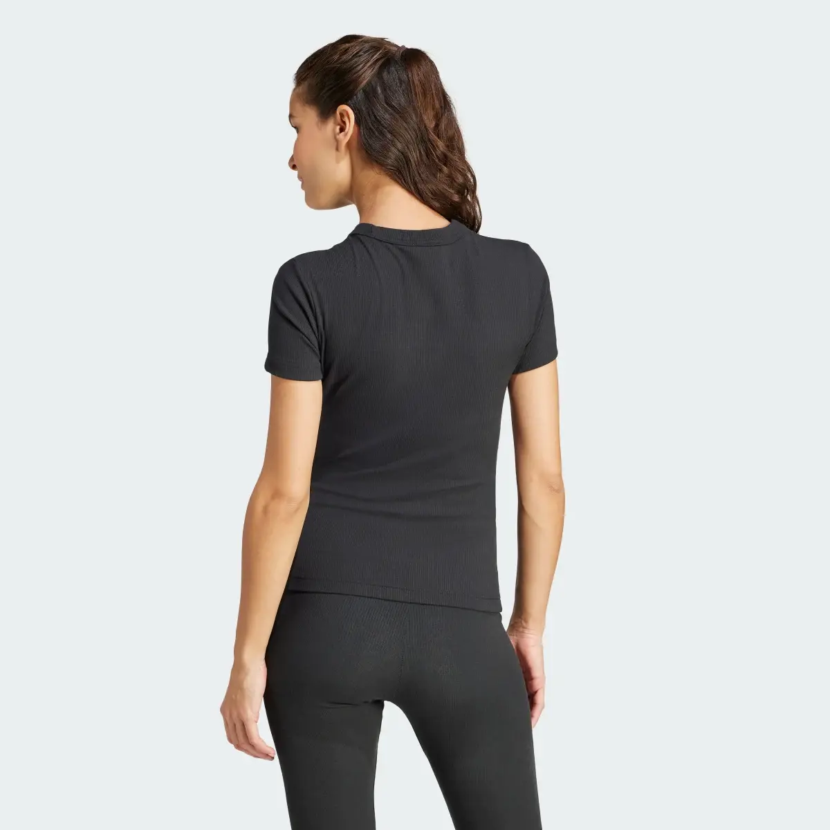 Adidas Ribbed Fitted T-Shirt (Maternity). 3