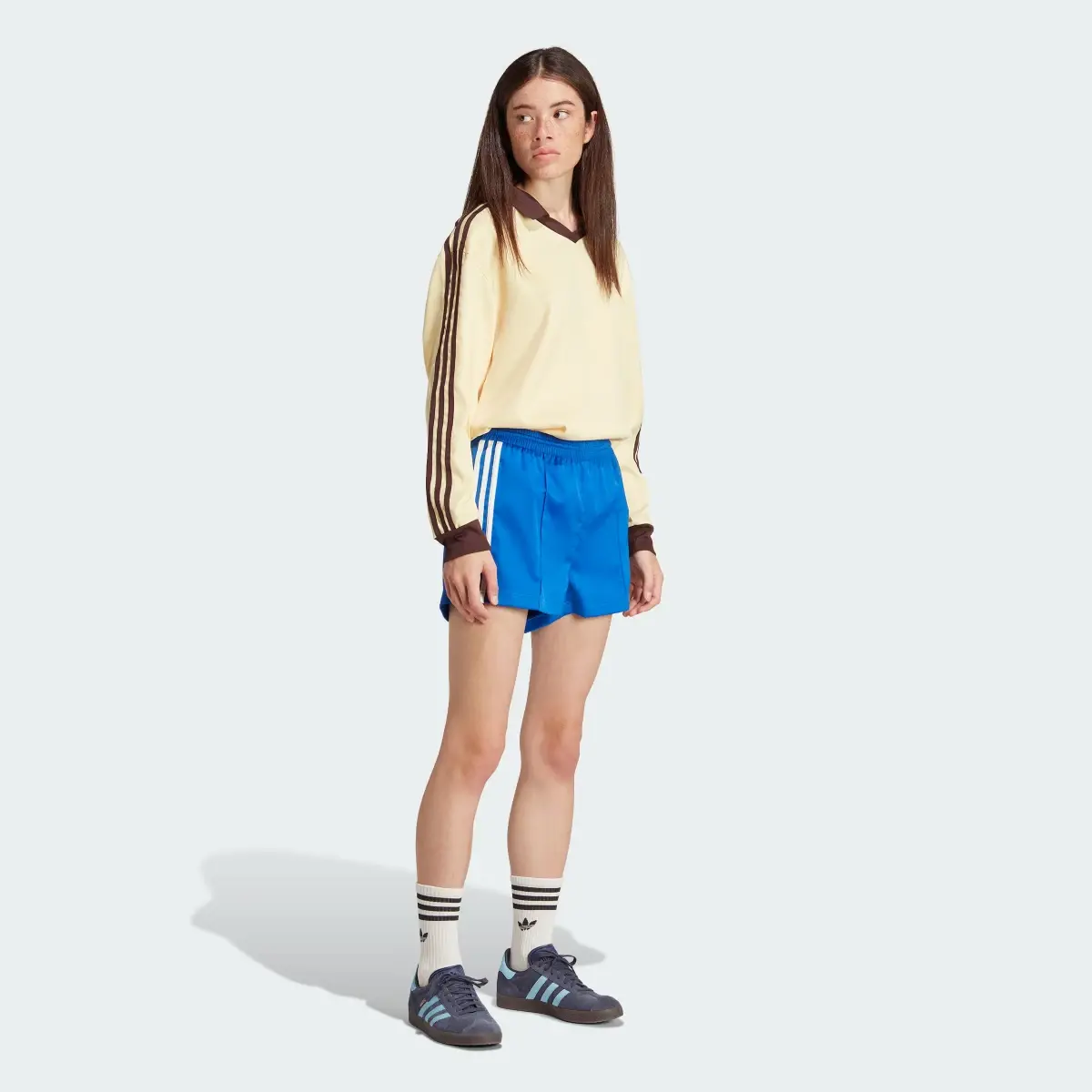 Adidas 3-Stripes Satin Shorts. 3