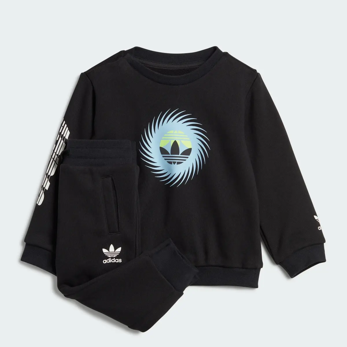 Adidas Graphics Crew Sweatshirt and Pants Set. 1