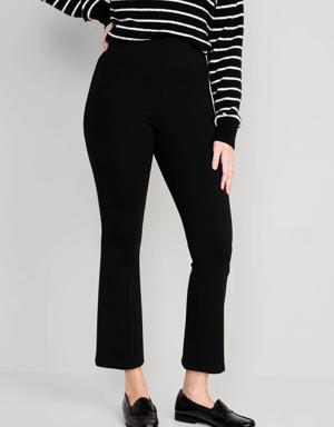 Old Navy Extra High-Waisted Stevie Crop Kick Flare Pants for Women black