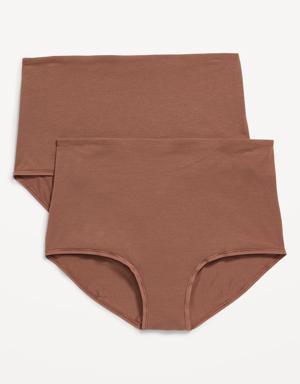 Old Navy Maternity 2-Pack Rollover-Waist Brief Underwear beige