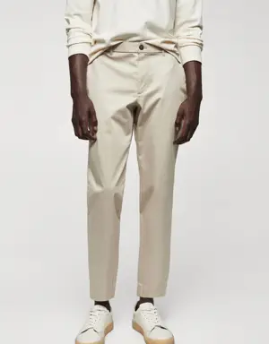 Mango Slim-fit stretch cotton pants