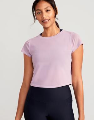 PowerSoft Cropped T-Shirt for Women purple