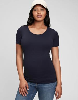 Maternity Modern Crewneck T-Shirt blue