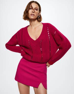 Knit paillette sweater