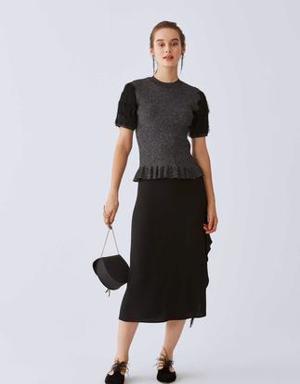 Asymmetric Ruffle Skirt