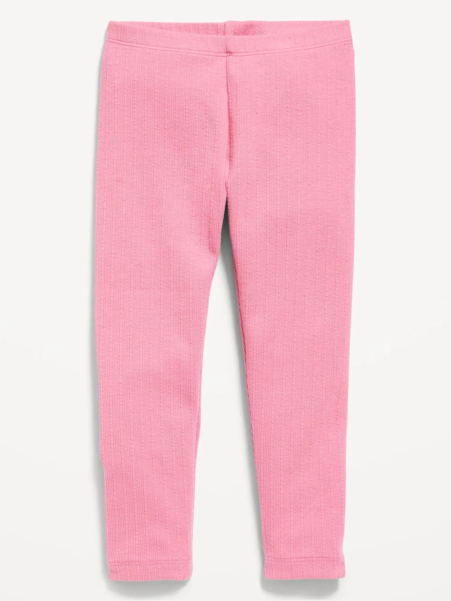 Old Navy Textured-Knit Full-Length Leggings for Toddler Girls pink. 1