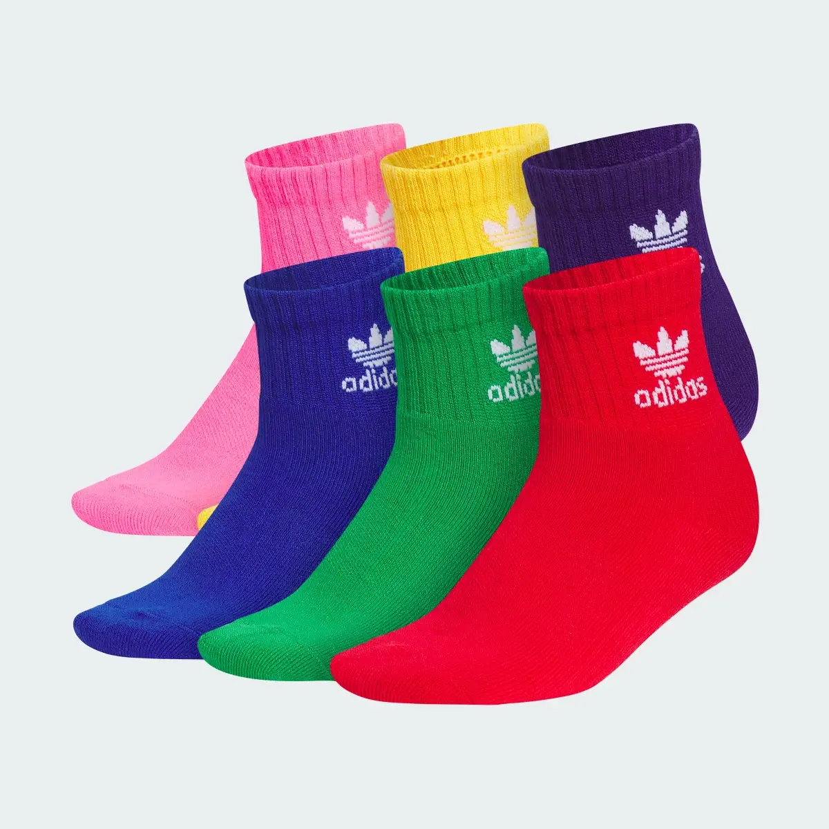 Adidas Trefoil Quarter Socks 6 Pairs. 2