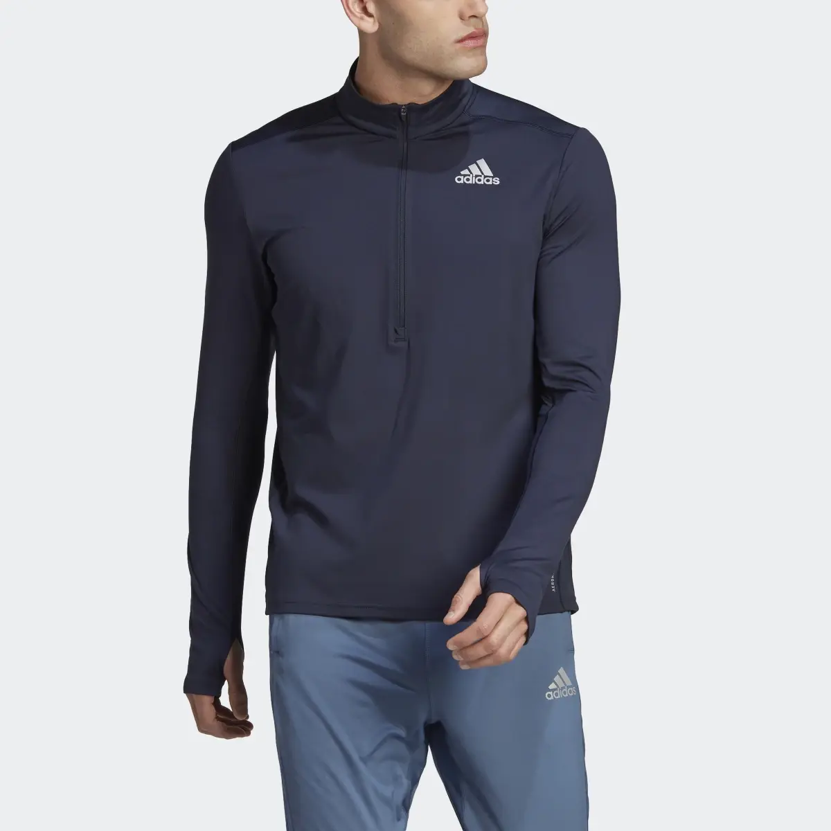 Adidas Own The Run 1/2 Zip Long Sleeve Long-Sleeve Top. 1