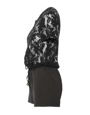 Mini Black Jumpsuit with Lace