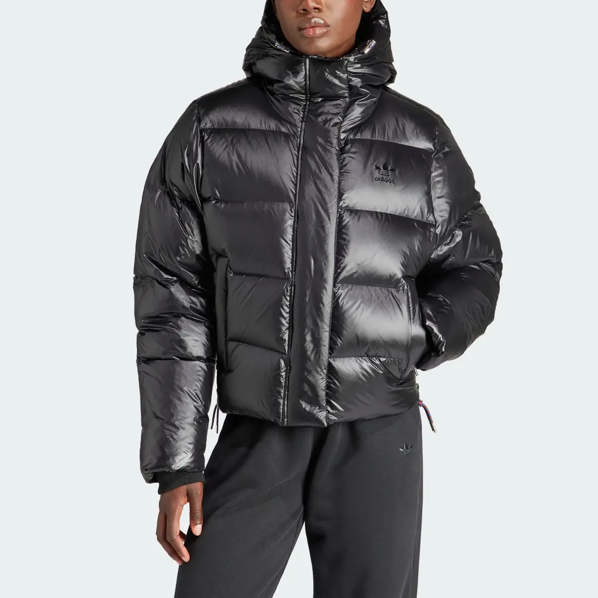 Adidas Short Premium Puffer Jacket. 1