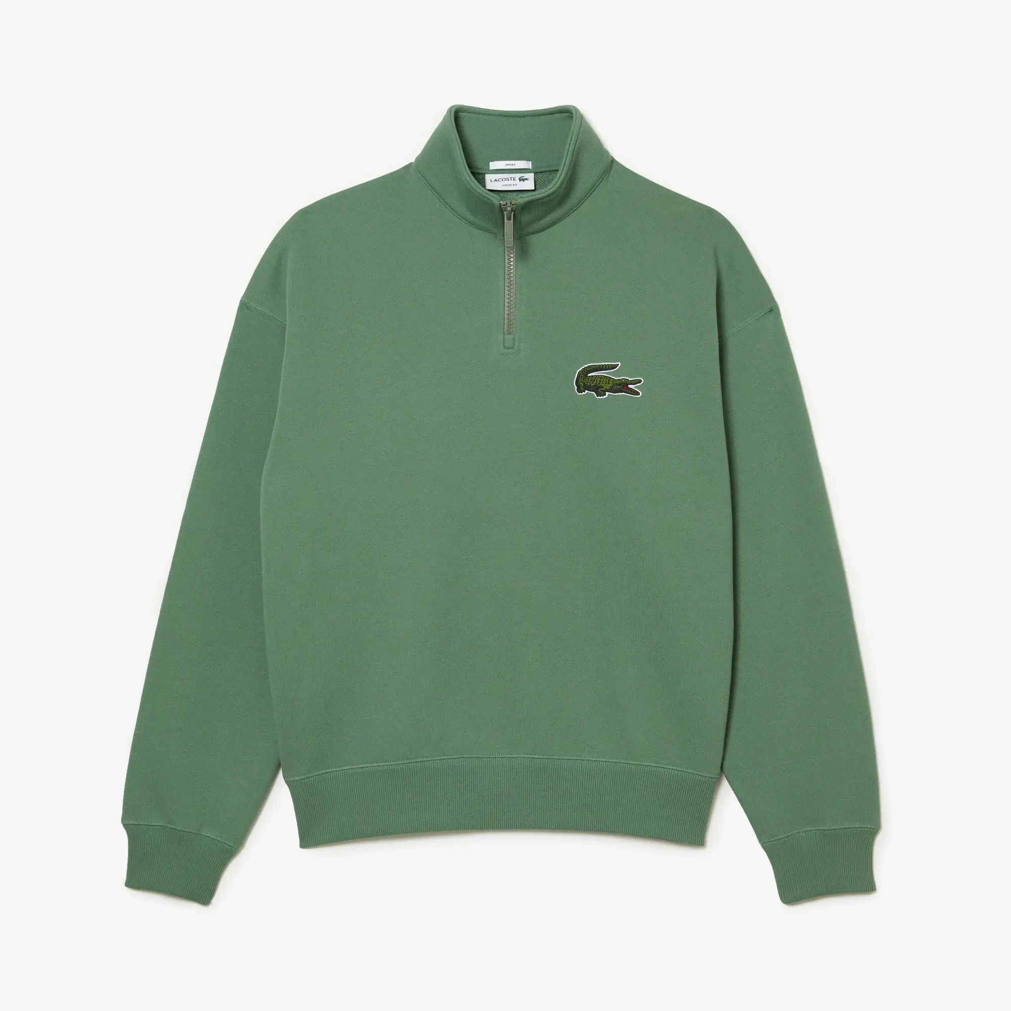 Lacoste Sweatshirt Jogger unisexe col montant zippé en coton biologique. 2