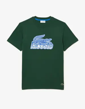 T-shirt da uomo stampata in jersey di cotone Lacoste