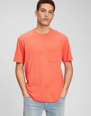 Classic Fit Slub Pocket T-Shirt orange