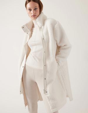 Cozy Sherpa Coat white