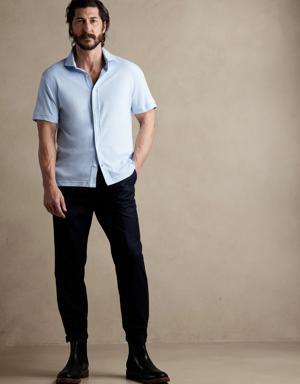 Banana Republic Luxury-Touch Polo blue