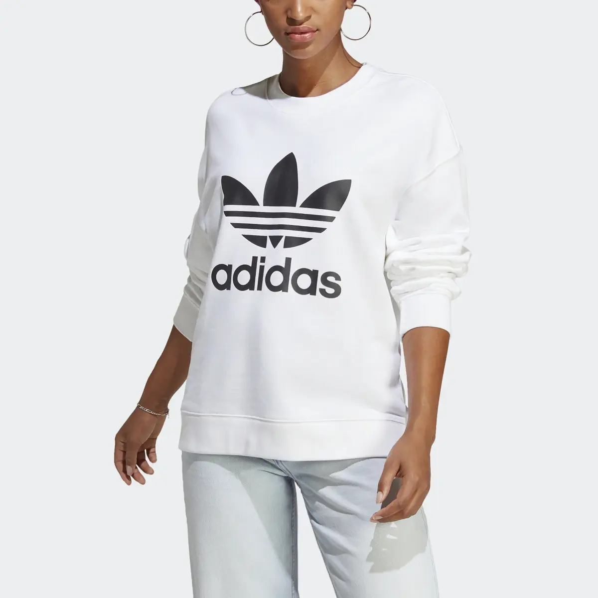 Adidas Sweat-shirt ras-du-cou Trefoil. 1