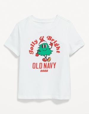 Unisex Holiday-Graphic T-Shirt for Toddler white