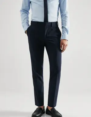 Super slim-fit Tailored check trousers
