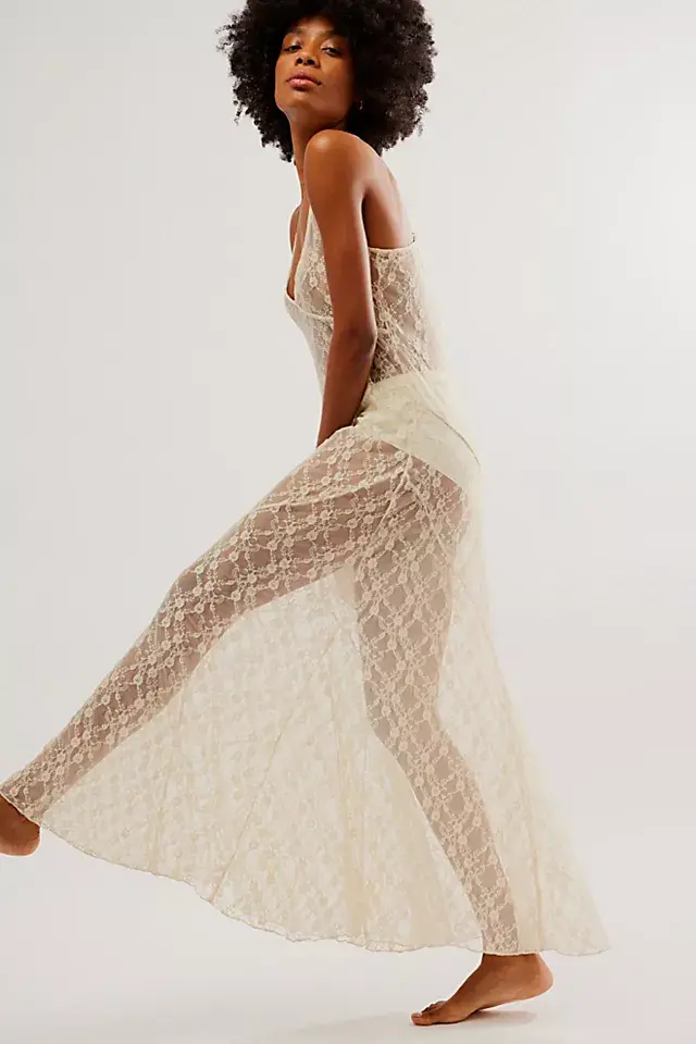 Free People A Little Lace Maxi Slip. 1