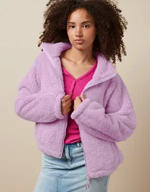 Zip-Up Bear Hug Sherpa Jacket