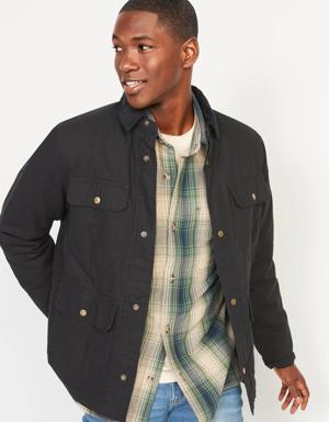 Canvas Cozy-Lined Barn Coat for Men black