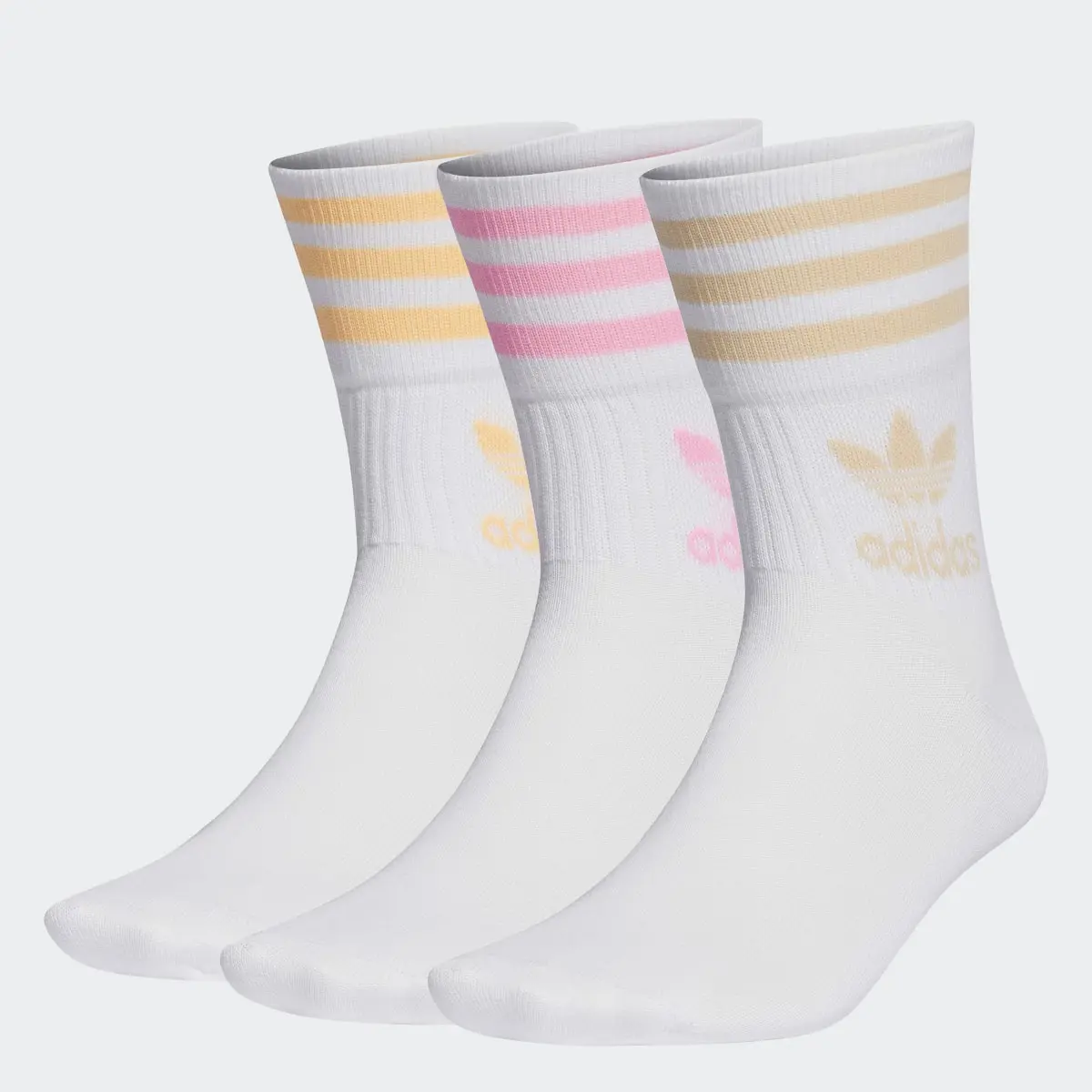 Adidas Enjoy Summer Mid Cut Crew Socks 3 Pairs. 1