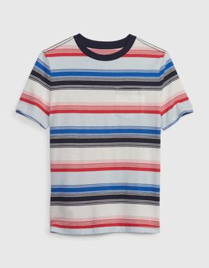 Gap Kids 100% Organic Cotton Pocket T-Shirt blue