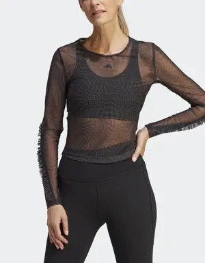 Adidas Print Clash Long Sleeve Yoga Shirt