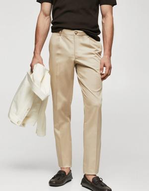 Pantaloni slim-fit cotone