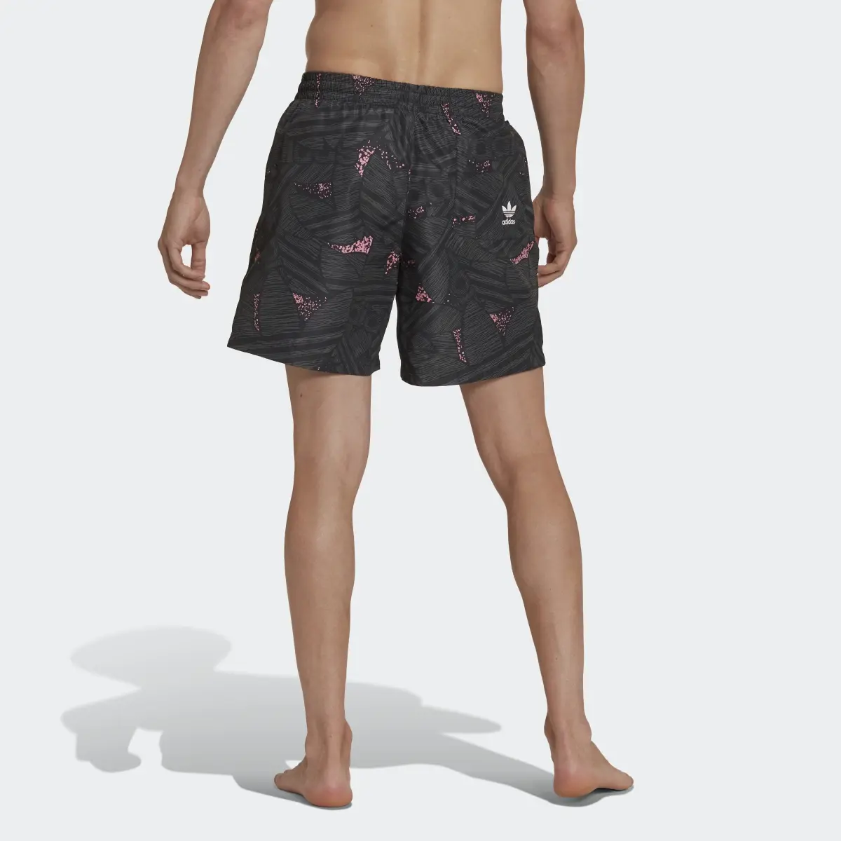 Adidas Rekive Allover Print Swim Shorts. 2