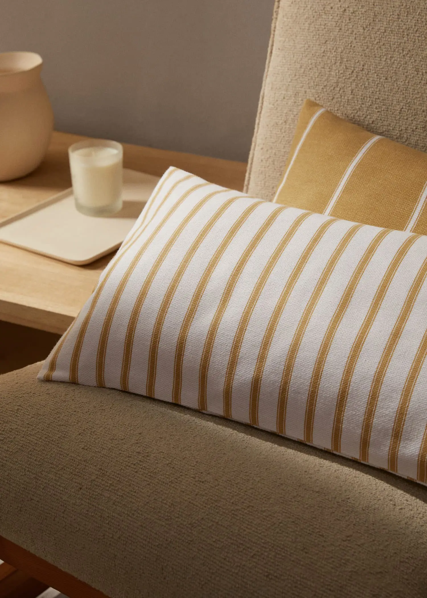 Mango Stripes cotton cushion case 30x50cm. 2