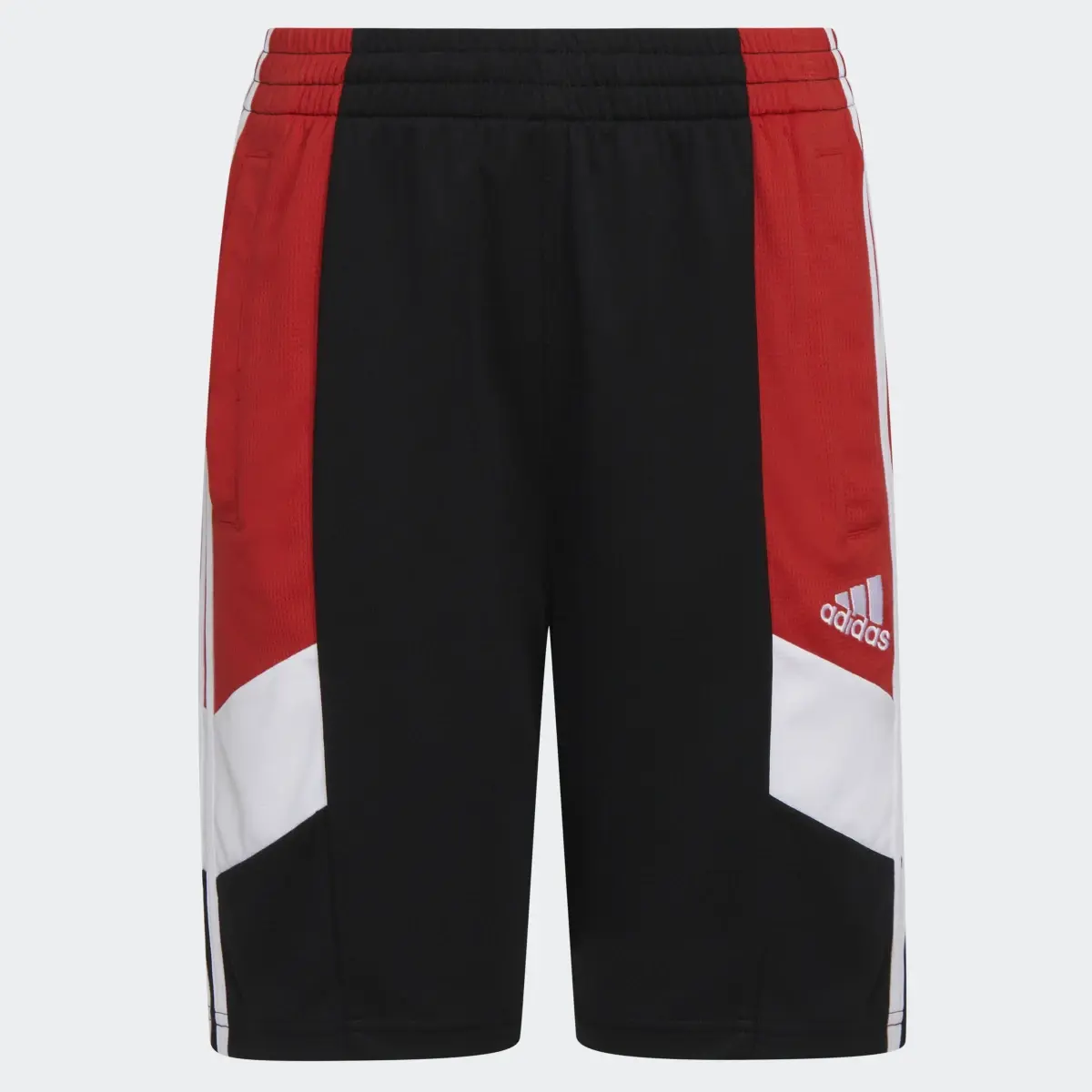 Adidas Elastic Waistband Sportswear Color Block Shorts. 3