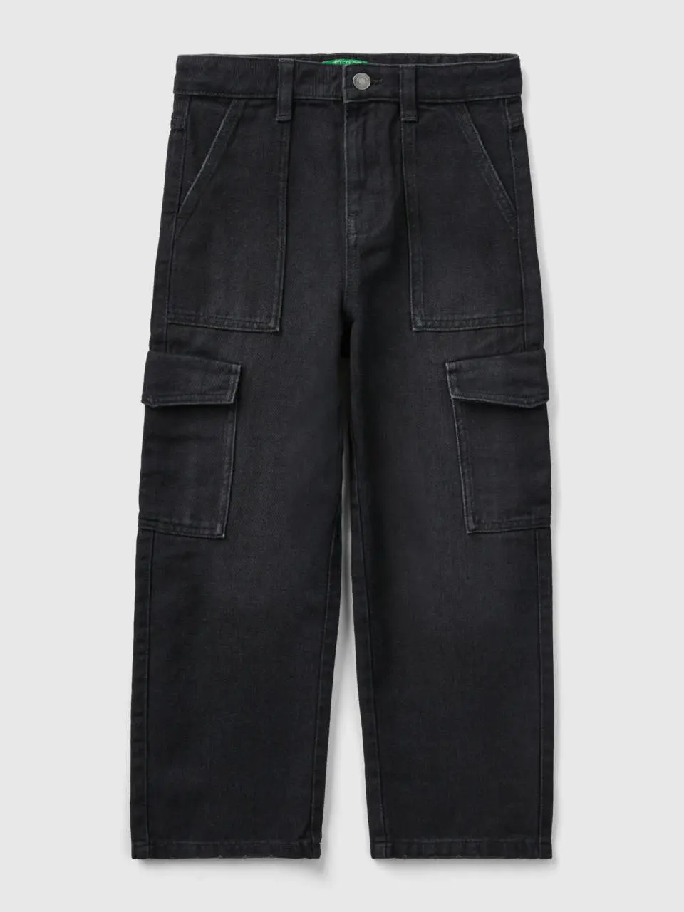 Benetton "eco-recycle" denim cargo jeans. 1